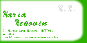 maria nepovin business card